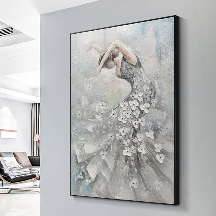 【掛絵】バレエ少女 手描き油絵