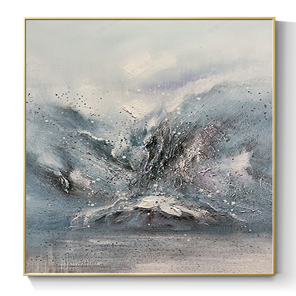 【掛絵】北欧山 選べる2パターン 手描き油絵