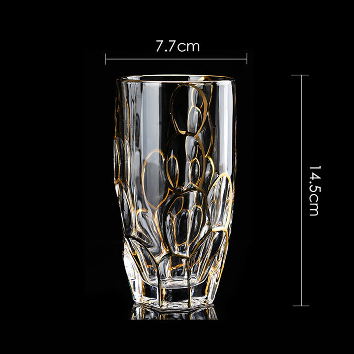 【ウィスキーグラス】高級 ヨーロッパ風 ゴールドライン