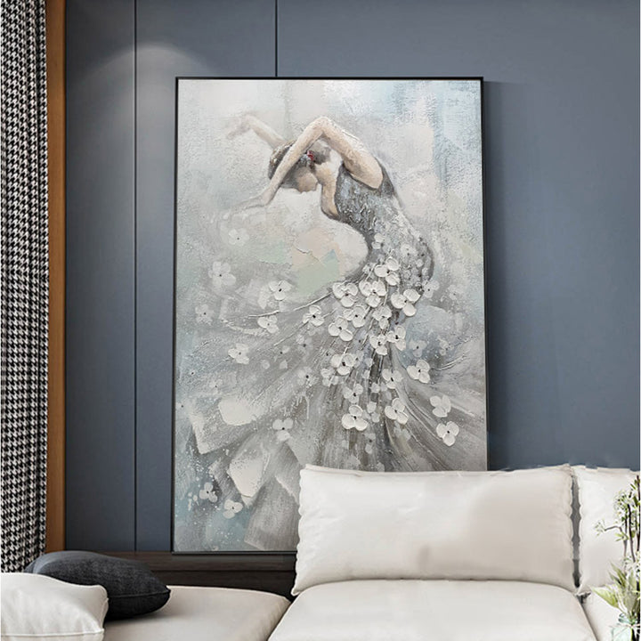 【掛絵】バレエ少女 手描き油絵