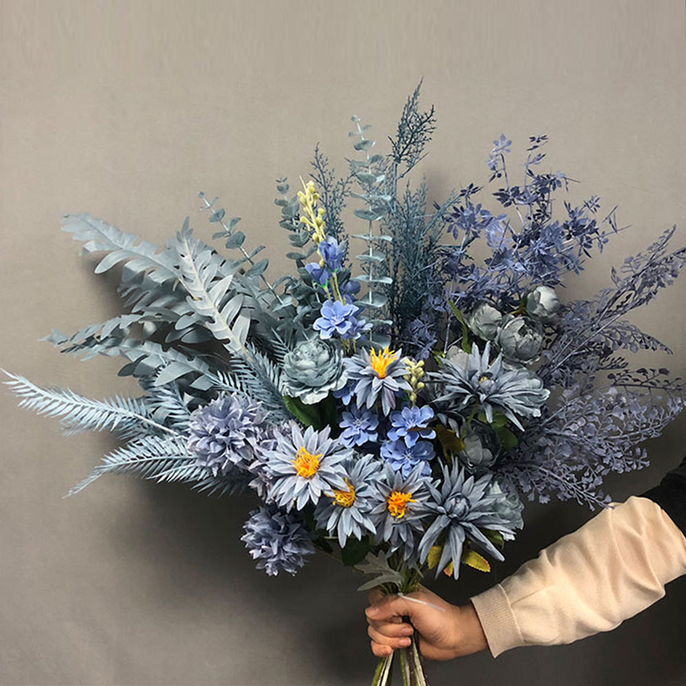 【造花 】花束 紫 冬の匂い ユニック インテリア