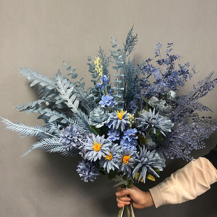 【造花 】花束 紫 冬の匂い ユニック インテリア