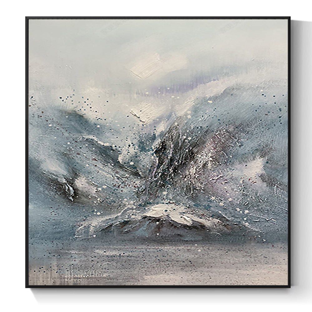 【掛絵】北欧山 選べる2パターン 手描き油絵