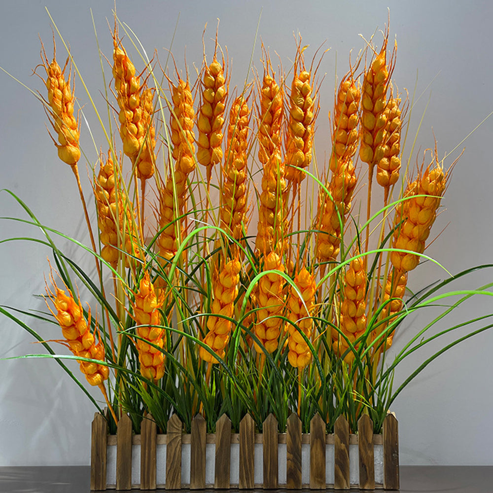 【造花】葦 窓 緑豊か木製フェンス 元気 フェイク