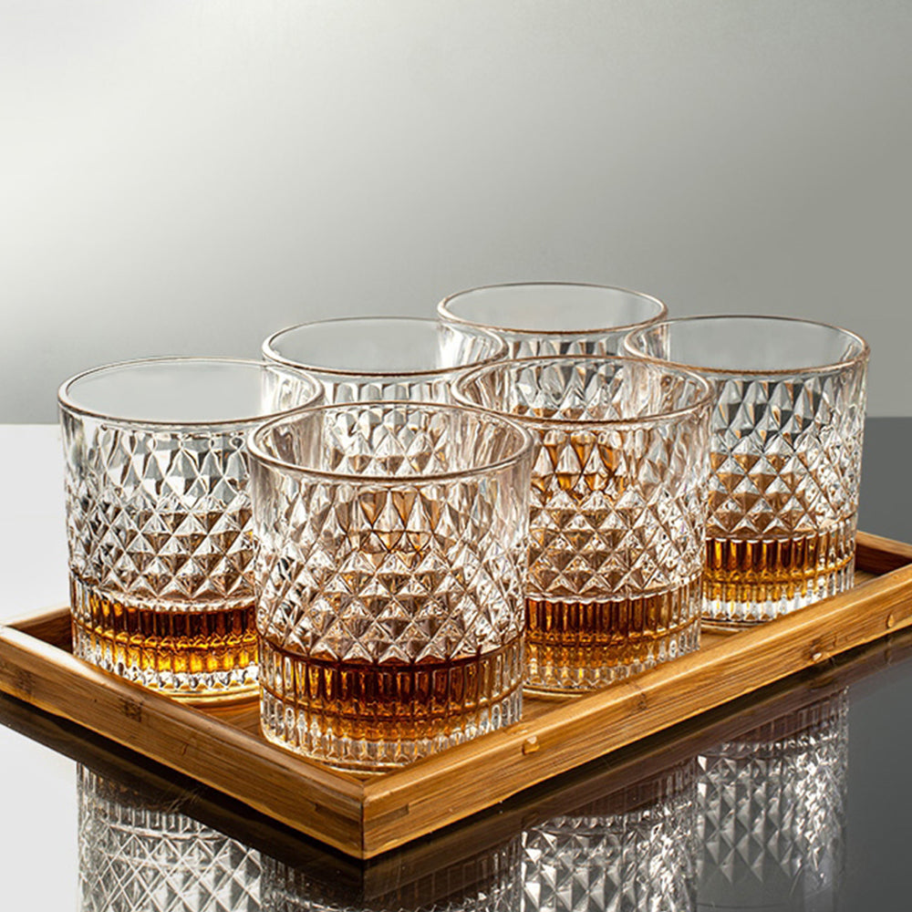 高級感 ウイスキーグラス(6個入り、トレーセット) ※100日間返品交換保証