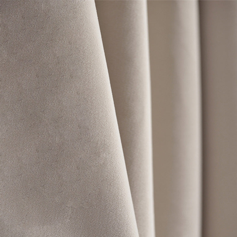 【ドレープカーテン】ミルクティー 選べる7色 ベルベットカーテン