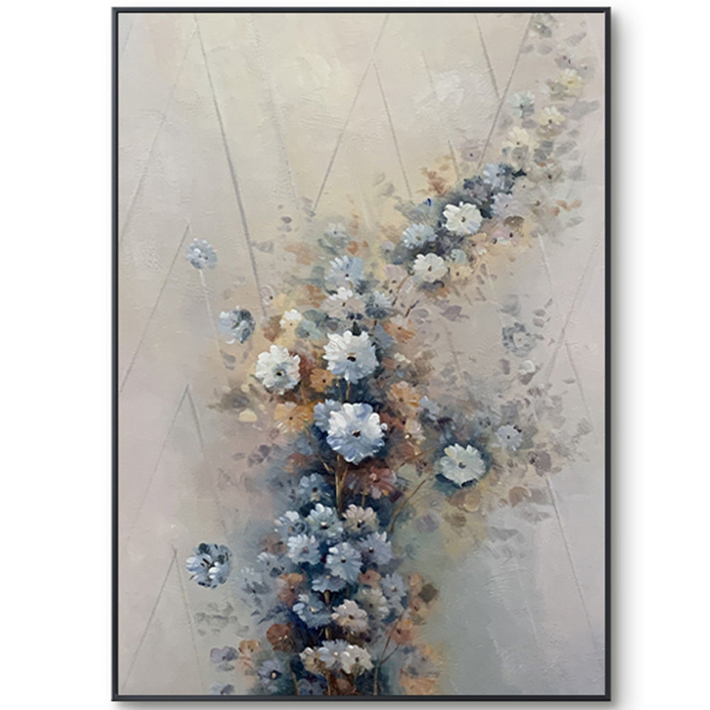 【掛絵】古典主義花 手描き油絵