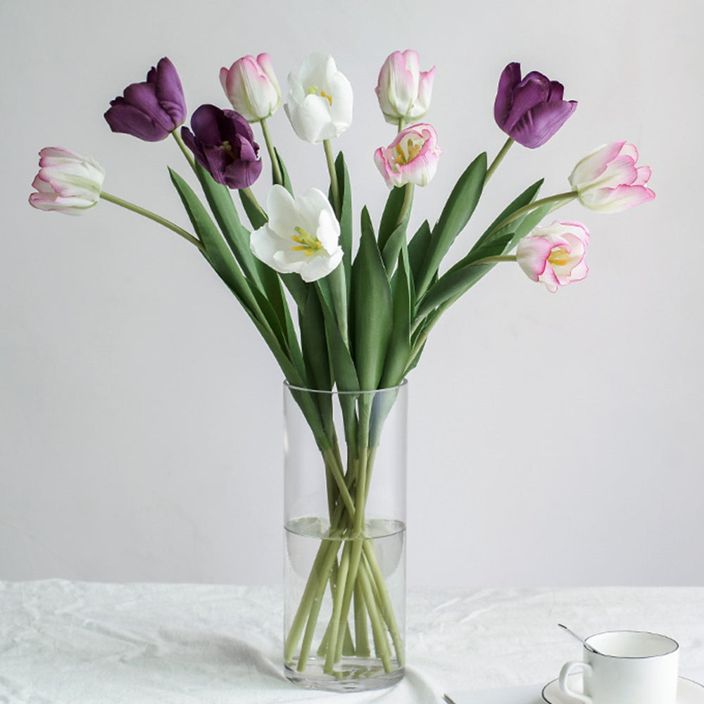 【造花】白色 チューリップ 北欧 高級感