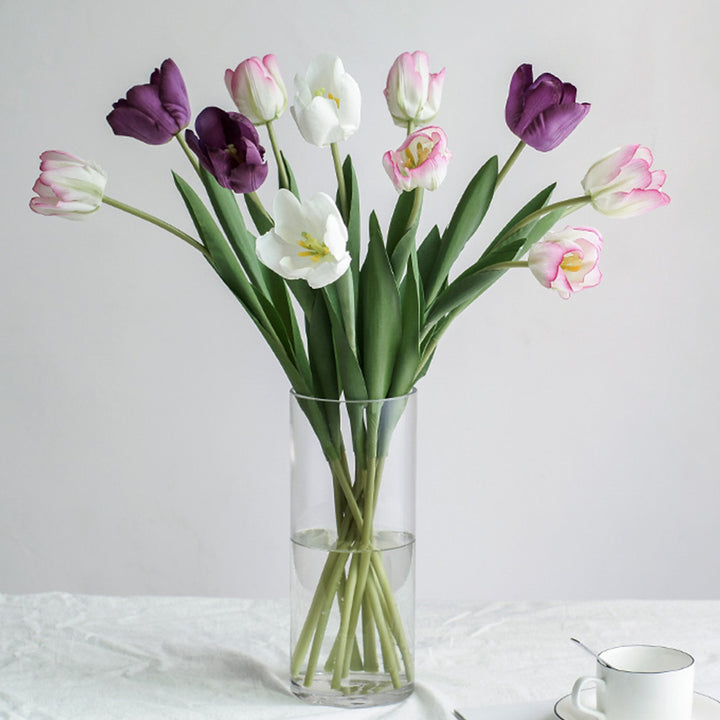 【造花】白色 チューリップ 北欧 高級感