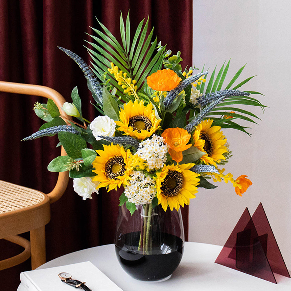 【造花】ひまわり フローラル 花束 フェイク