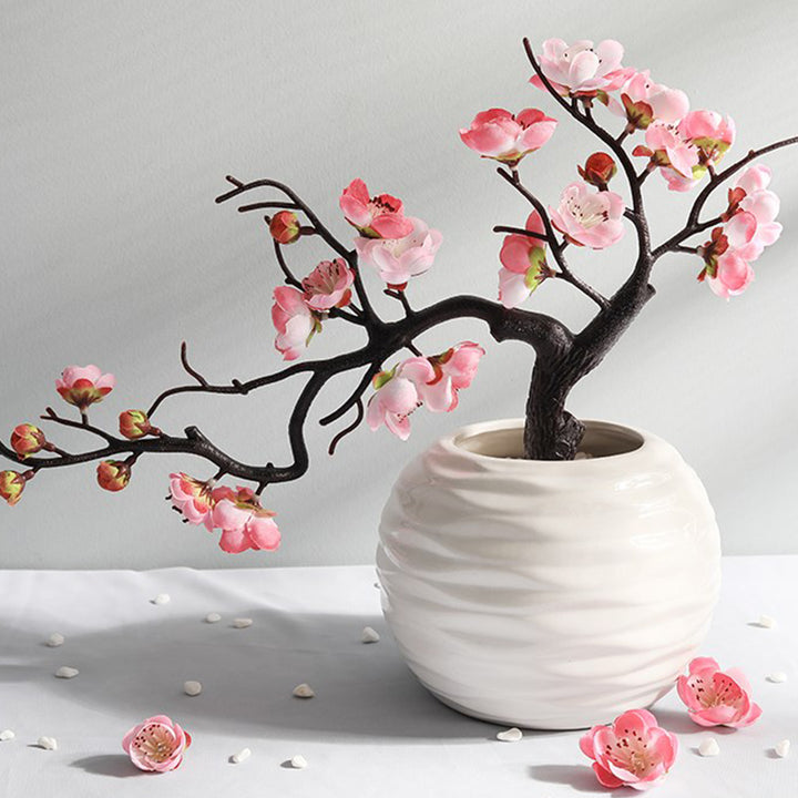 【造花】梅の花 桃の花 置物 盆栽 雰囲気