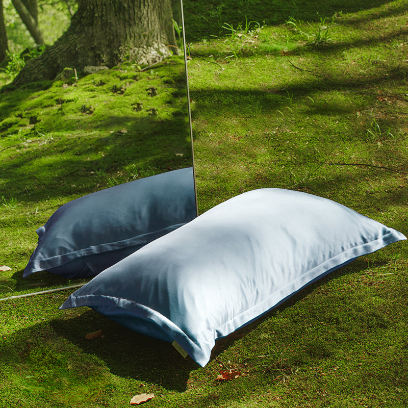 【16匁 】シルク寝具 シルク100% 天然 ツルツル 高級  寝具セット 純色 軽い贅沢 光沢 ブルー  ベッド用品 シーツカバー 単品からセットまで