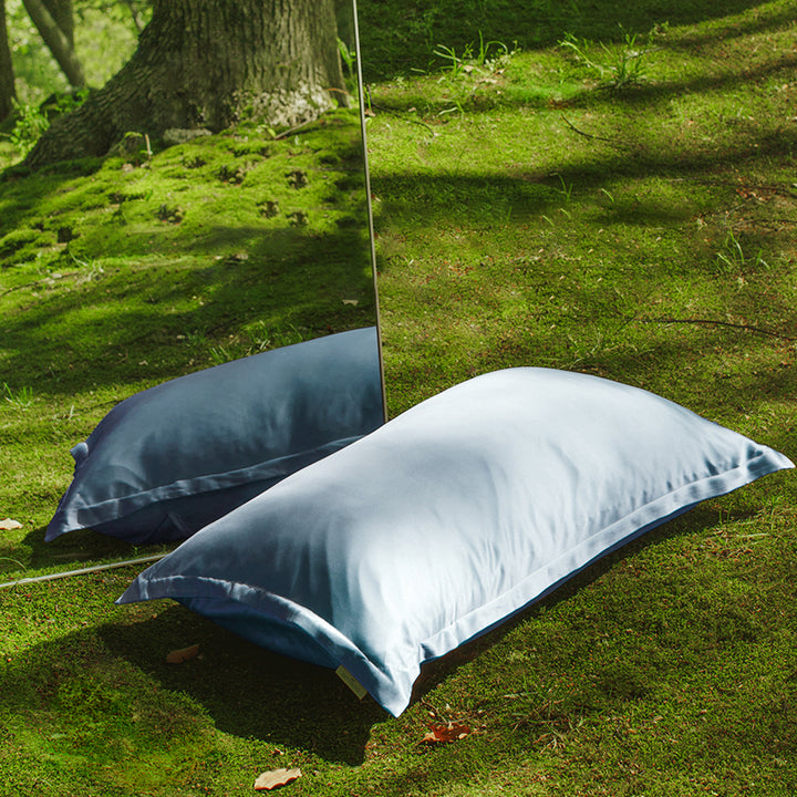 【16匁 】シルク寝具 シルク100% 天然 ツルツル 高級  寝具セット 純色 軽い贅沢 光沢 ブルー  ベッド用品 シーツカバー 単品からセットまで