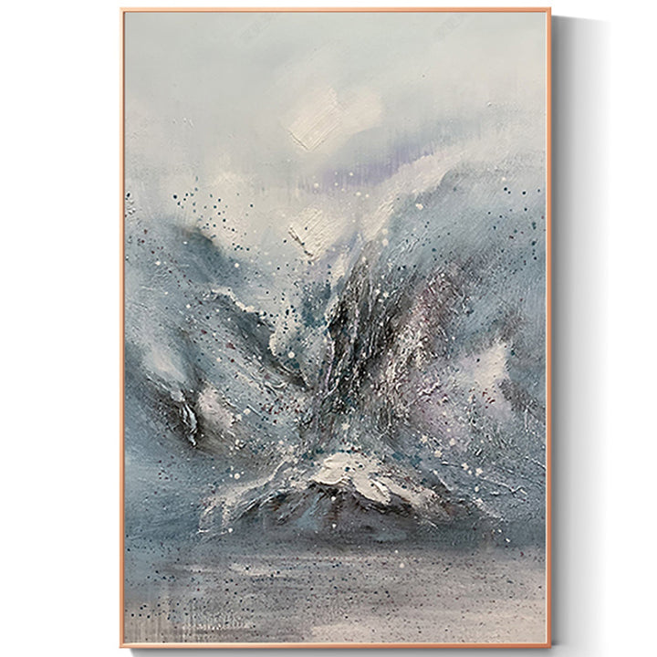 【掛絵】北欧山 選べる2パターン 手描き油絵