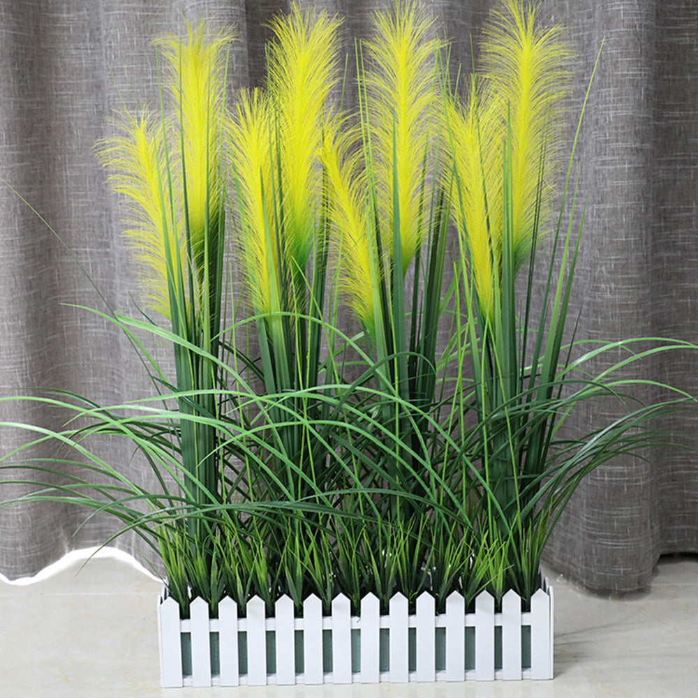 【造花】葦 窓 緑豊か木製フェンス 元気 フェイク