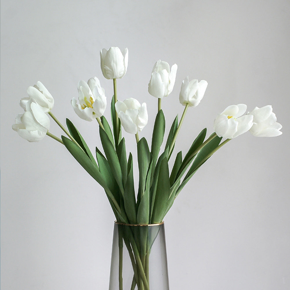 【造花】白色 チューリップ 北欧 高級感