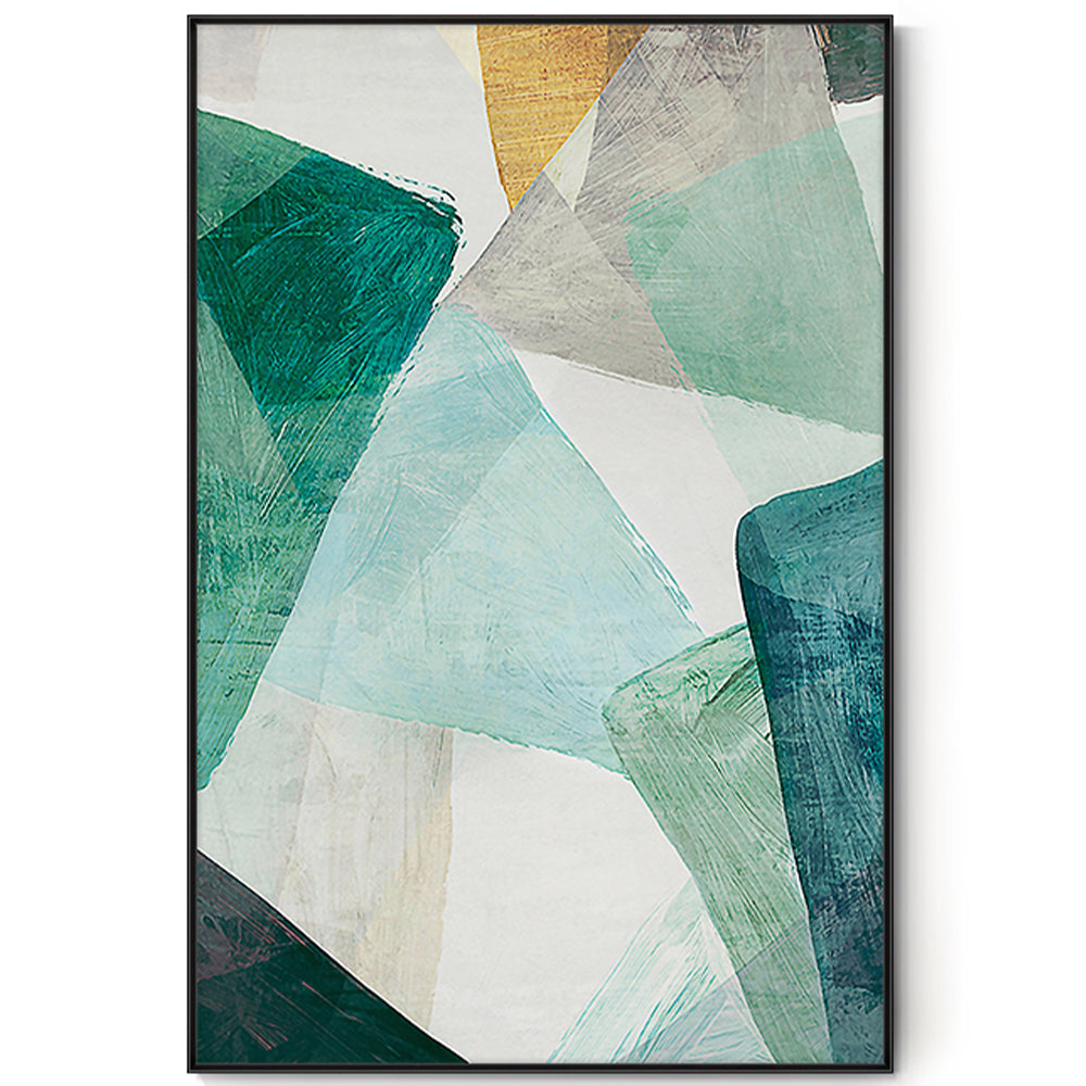 【掛絵】緑幾何学 選べる3パターン