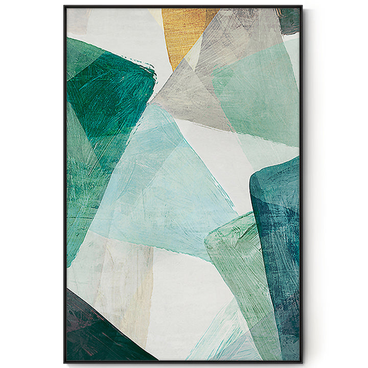 【掛絵】緑幾何学 選べる3パターン