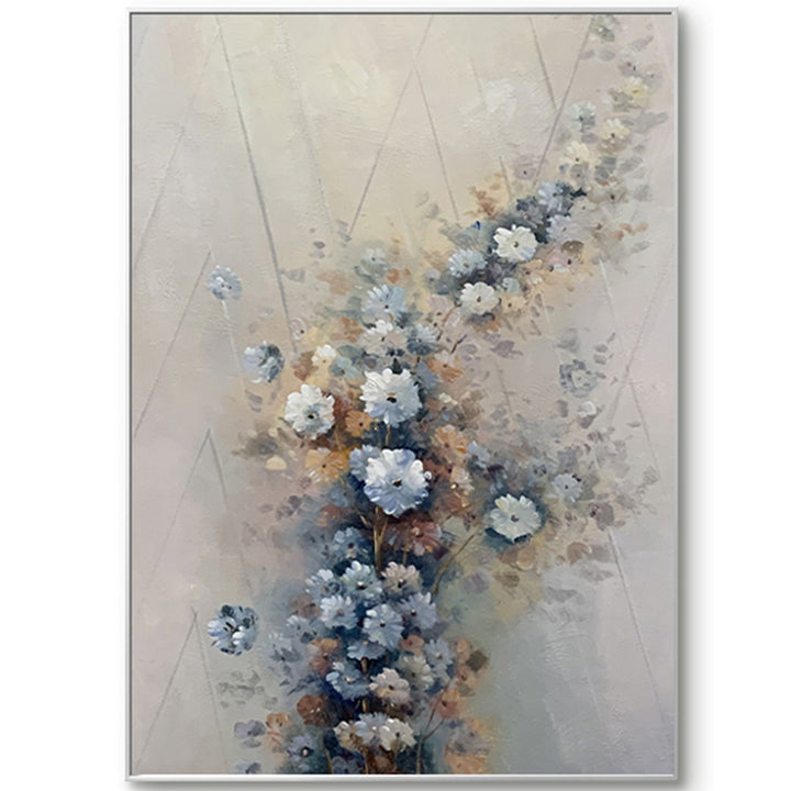 【掛絵】古典主義花 手描き油絵