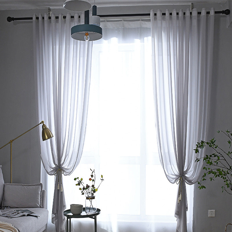 【レースカーテン】透け感 選べる8色