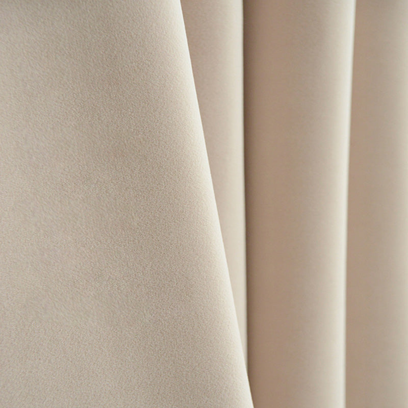 【ドレープカーテン】ミルクティー 選べる7色 ベルベットカーテン