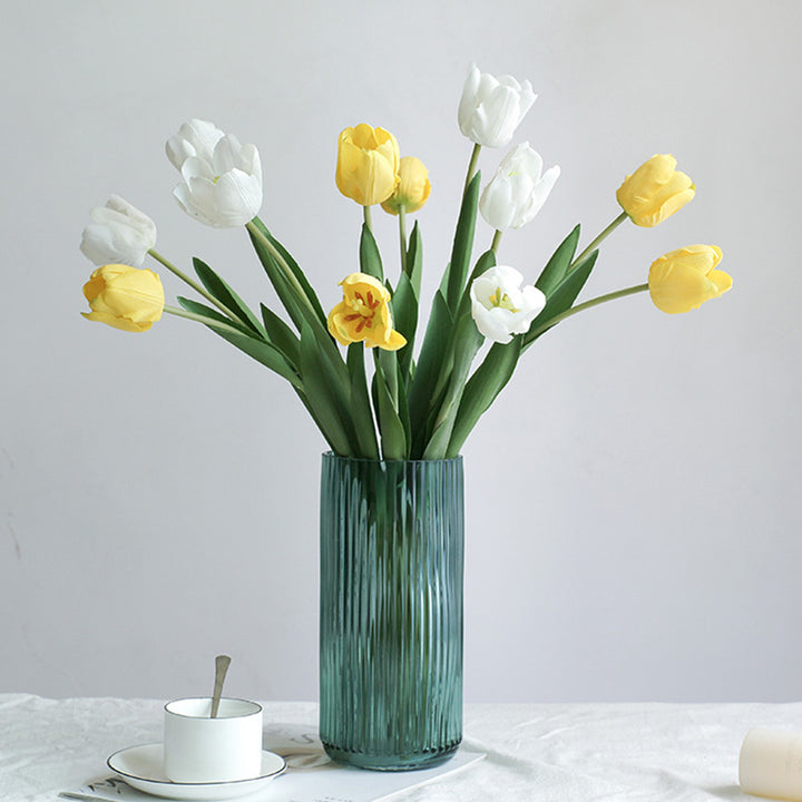 【造花】白色 チューリップ 北欧 高級感