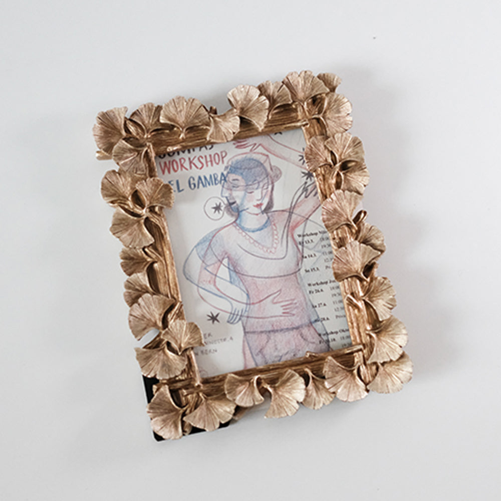 【フォトフレーム ・写真立て】イチョウの葉 シンプル 北欧風