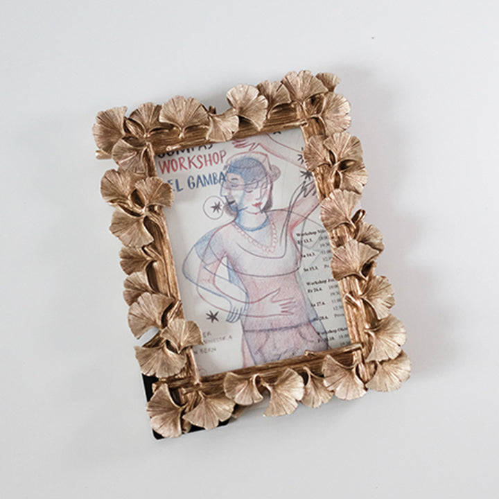 【フォトフレーム ・写真立て】イチョウの葉 シンプル 北欧風