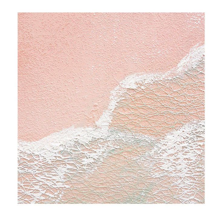 【掛絵】ピンクビーチ 手描き油絵