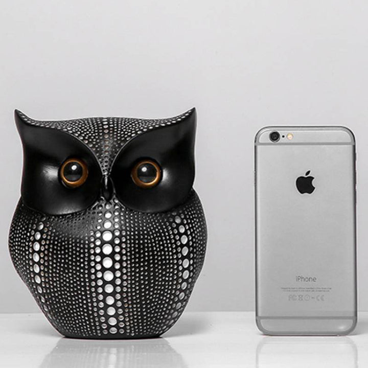 【オブジェ・置物】水玉模様 フクロウ 北欧風