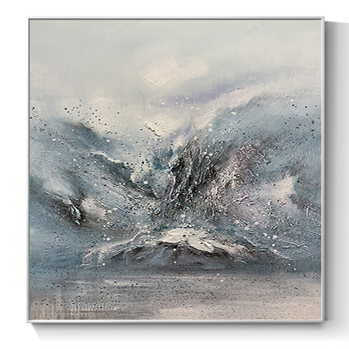 【掛絵】北欧山 選べる2パターン 手描き油絵