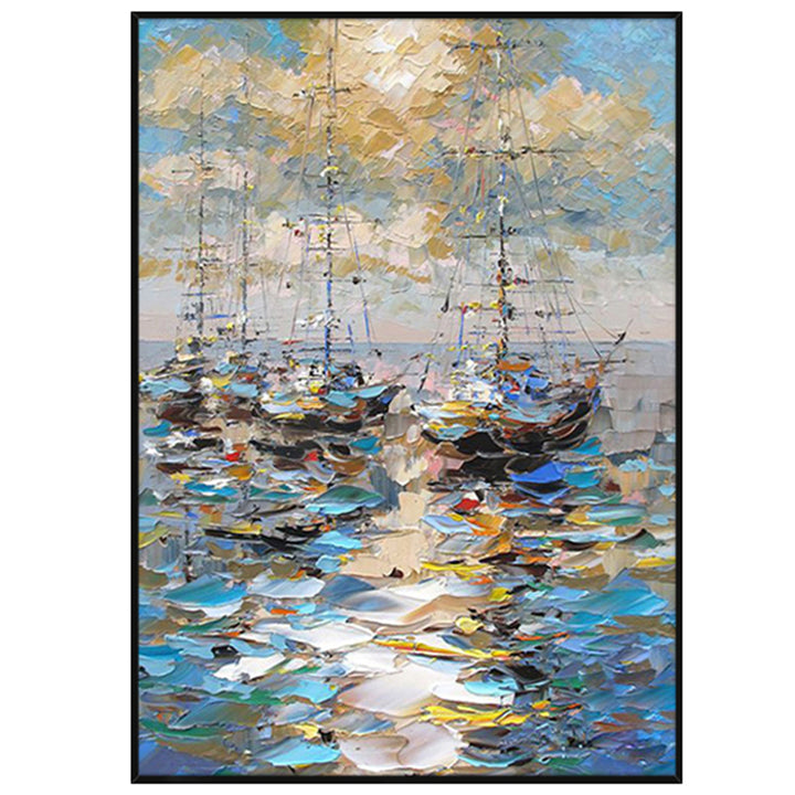 【掛絵】印象派海景色 選べる3パターン 手描き油絵