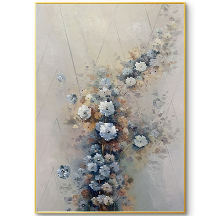 【掛絵】古典主義花 手描き油絵