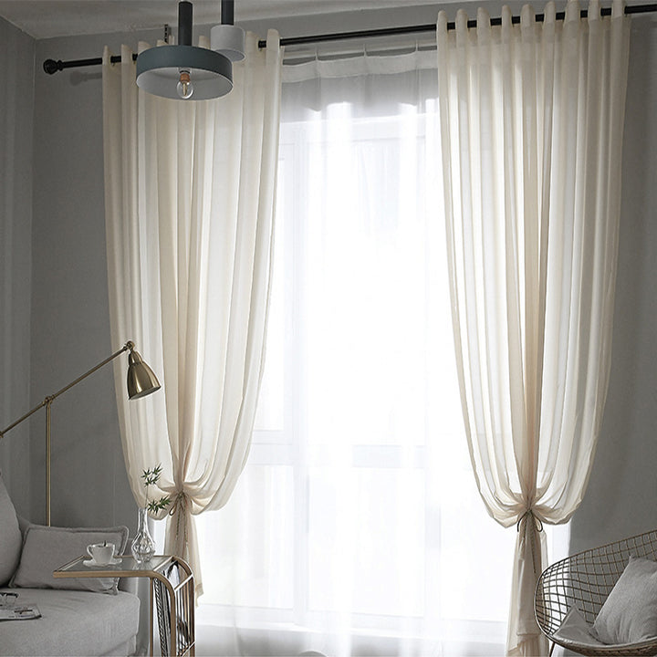 【レースカーテン】透け感 選べる8色