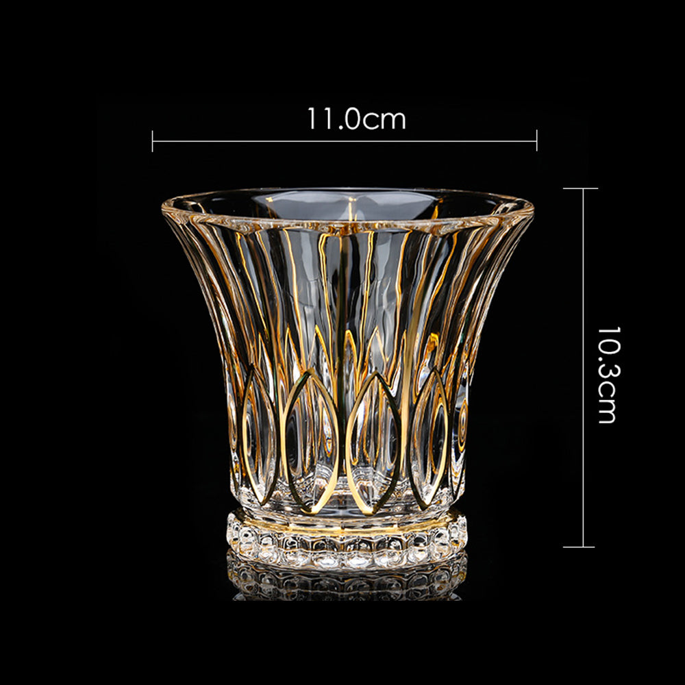 【ウィスキーグラス】高級 ヨーロッパ風 ゴールドライン