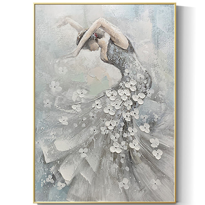 【掛絵】バレエ少女 手描き油絵