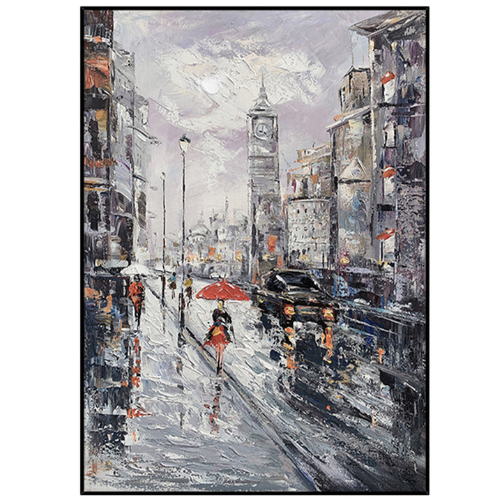 【掛絵】雨のパリ 選べる5パターン 手描き油絵