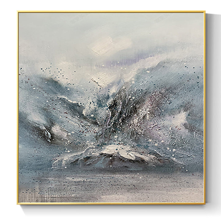 【掛絵】北欧山 選べる2パターン 手描き油絵