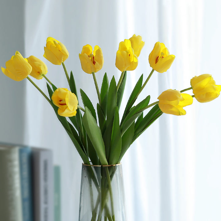 【造花】白色 チューリップ 北欧 高級感