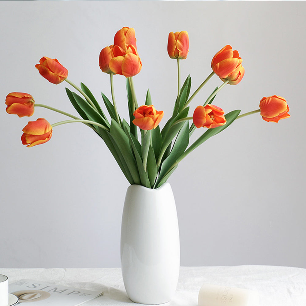 【造花】白色 チューリップ 北欧 高級感