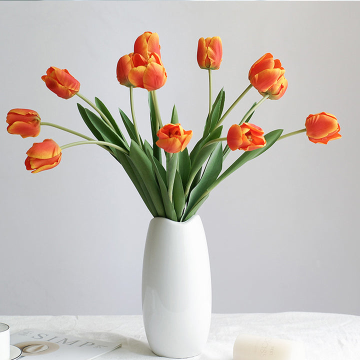 【造花】白色 チューリップ 北欧 高級感