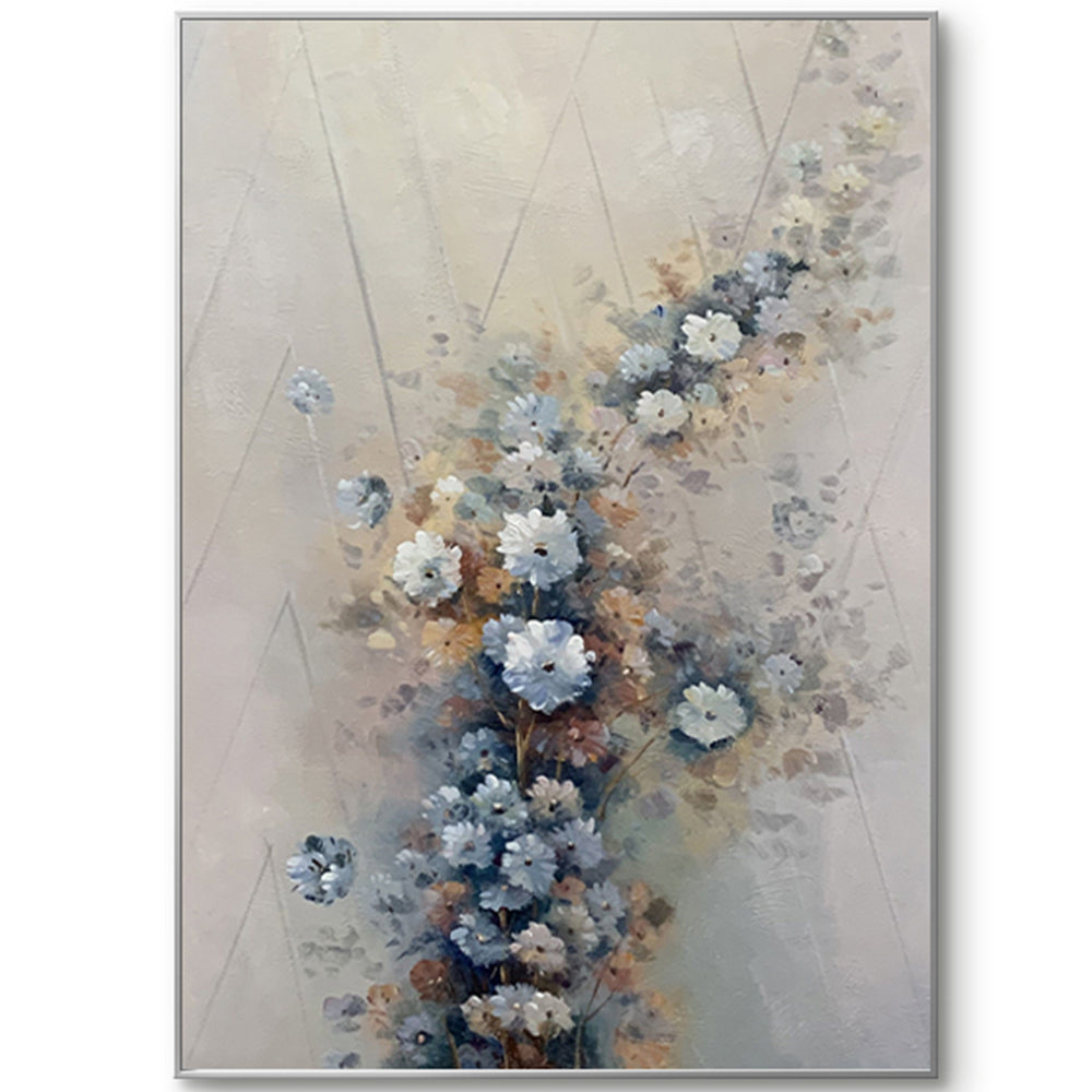 【掛絵】古典主義花 手描き油絵