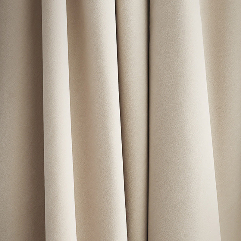 【ドレープカーテン】ミルクティー 選べる7色 ベルベットカーテン