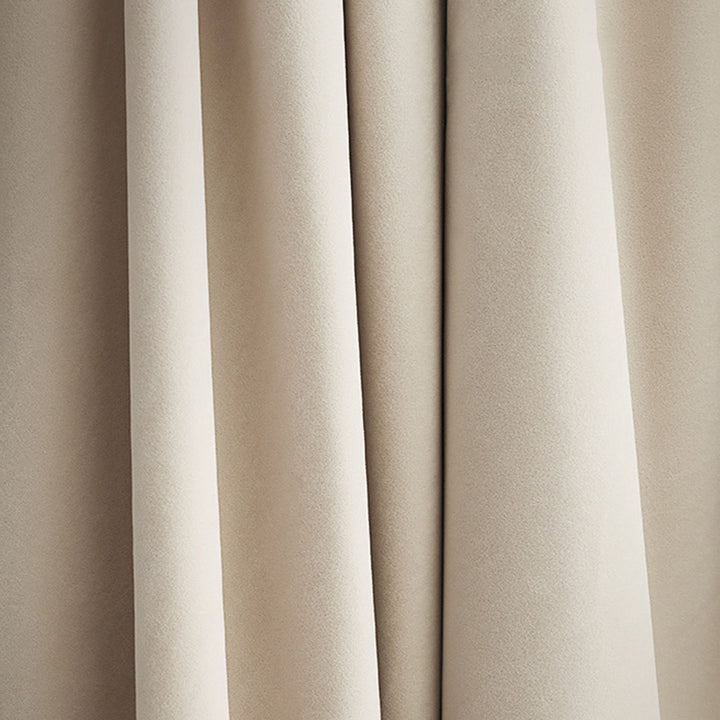 【ドレープカーテン】ミルクティー 選べる7色 ベルベットカーテン