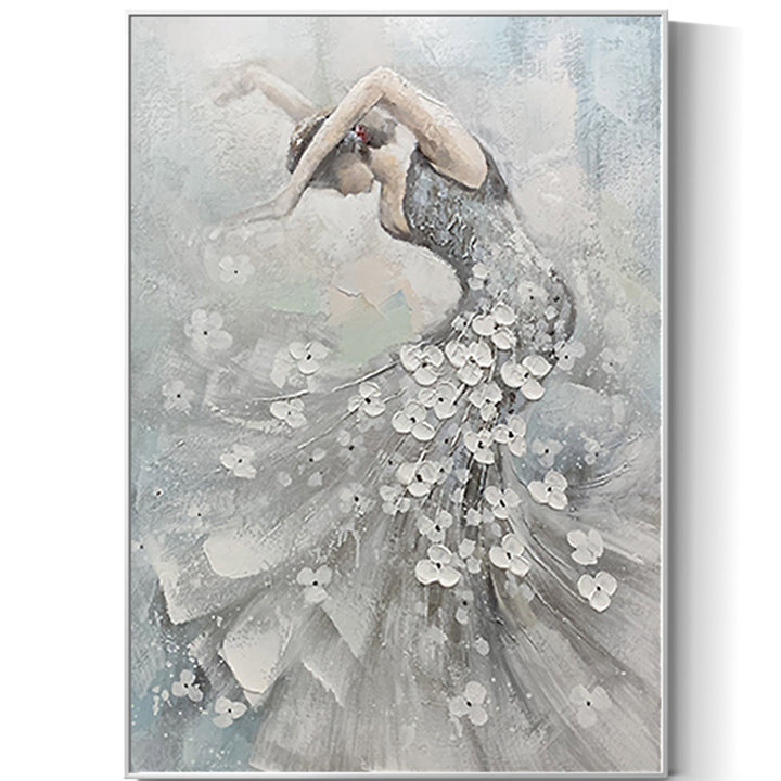 【掛絵】バレエ少女 手描き油絵