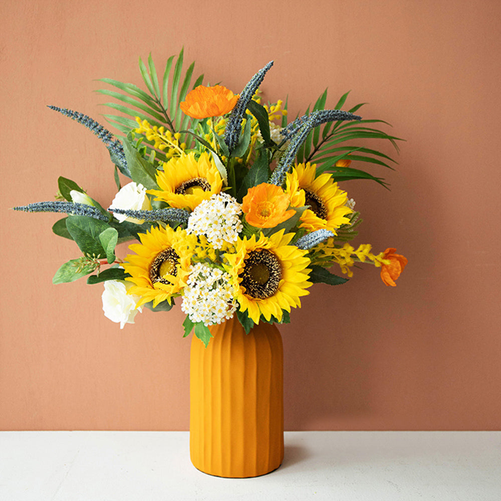 【造花】ひまわり フローラル 花束 フェイク