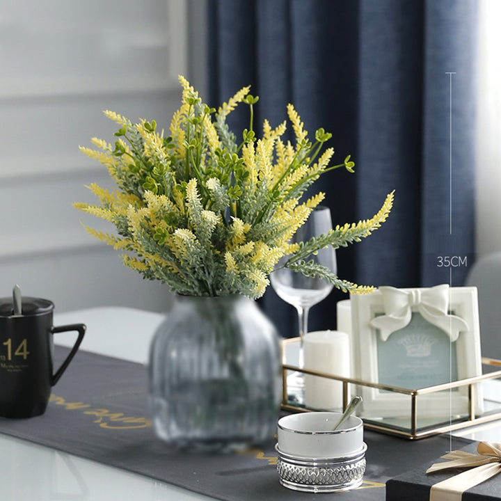 【造花】ラベンダー 紫 装飾 置物 ガラス