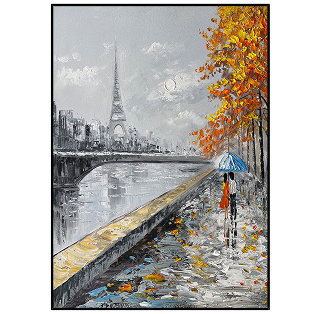 【掛絵】雨のパリ 選べる5パターン 手描き油絵