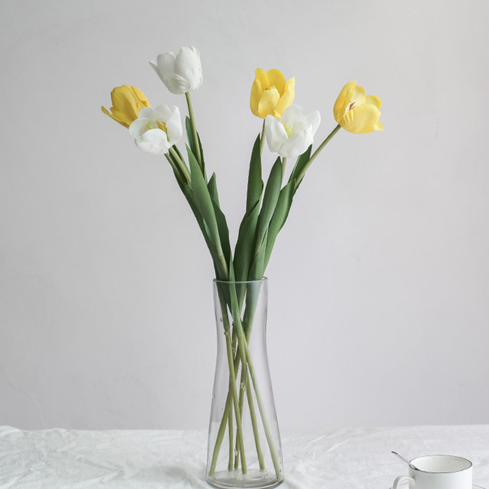 【造花】白色 チューリップ 北欧 高級感