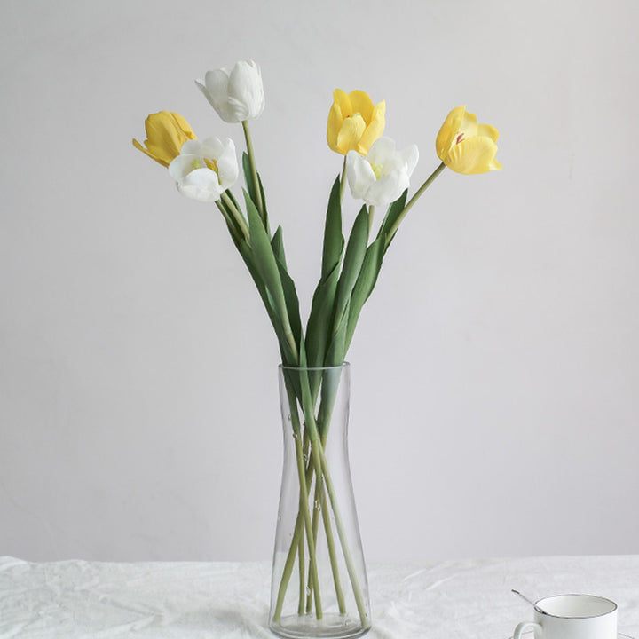 【造花】白色 チューリップ 北欧 高級感